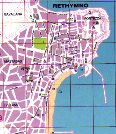 Rethymno City Map